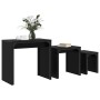 Mesa de Café Nido 3 pcs Roble negro 60 x 35 x 56 cm