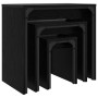 Mesa de Café Nido 3 pcs Roble negro 60 x 35 x 56 cm