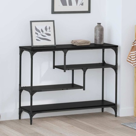 Mesa Consola Roble negro 100 x 30 x 75 cm Madera contrachapada en Mesas auxiliares | Comprar online en Foro24