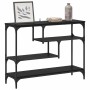 Mesa Consola Roble negro 100 x 30 x 75 cm Madera contrachapada en Mesas auxiliares | Comprar online en Foro24