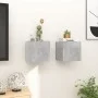 Wand-Wohnzimmermöbel 2 Stück betongrau 30,5x30x30 cm von vidaXL, TV-Möbel - Ref: Foro24-804494, Preis: 46,46 €, Rabatt: %