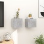 Wand-Wohnzimmermöbel 2 Stück betongrau 30,5x30x30 cm von vidaXL, TV-Möbel - Ref: Foro24-804494, Preis: 47,19 €, Rabatt: %