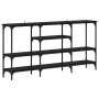 Mesa Consola Roble negro 160 x 29 x 80 cm Madera contrachapada en Mesas auxiliares | Comprar online en Foro24