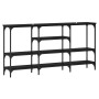 Mesa Consola Roble negro 160 x 29 x 80 cm Madera contrachapada en Mesas auxiliares | Comprar online en Foro24