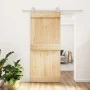 Puerta corredera con herrajes madera maciza de pino 90x210 cm de vidaXL, Puertas - Ref: Foro24-3203089, Precio: 204,01 €, Des...