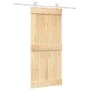 Puerta corredera con herrajes madera maciza de pino 90x210 cm de vidaXL, Puertas - Ref: Foro24-3203089, Precio: 204,01 €, Des...