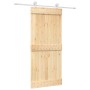 Schiebetür mit Beschlägen aus massivem Kiefernholz 90x210 cm von vidaXL, Türen - Ref: Foro24-3203089, Preis: 186,73 €, Rabatt: %