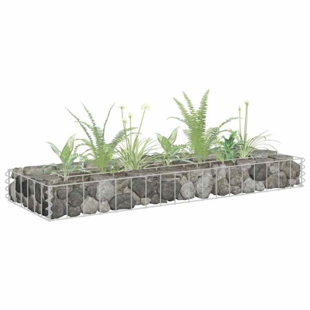 Arriate de gaviones de acero galvanizado 90x30x10 cm