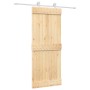 Schiebetür mit Beschlägen aus massivem Kiefernholz, 85 x 210 cm von vidaXL, Türen - Ref: Foro24-3203088, Preis: 168,61 €, Rab...