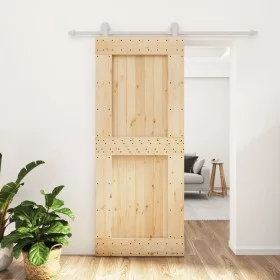 Sliding door with solid pine wood fittings 85x210 cm by vidaXL, Doors - Ref: Foro24-3203092, Price: 212,00 €, Discount: %