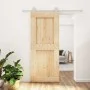 Puerta corredera con herrajes madera maciza de pino 85x210 cm de vidaXL, Puertas - Ref: Foro24-3203092, Precio: 211,94 €, Des...