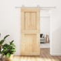 Schiebetür mit Beschlägen aus massivem Kiefernholz, 85 x 210 cm von vidaXL, Türen - Ref: Foro24-3203092, Preis: 194,91 €, Rab...