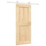 Puerta corredera con herrajes madera maciza de pino 85x210 cm de vidaXL, Puertas - Ref: Foro24-3203092, Precio: 211,94 €, Des...