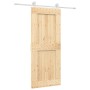 Schiebetür mit Beschlägen aus massivem Kiefernholz, 85 x 210 cm von vidaXL, Türen - Ref: Foro24-3203092, Preis: 194,91 €, Rab...