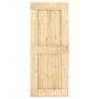 Puerta corredera con herrajes madera maciza de pino 85x210 cm de vidaXL, Puertas - Ref: Foro24-3203092, Precio: 211,94 €, Des...