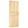 Schiebetür mit Beschlägen aus massivem Kiefernholz, 85 x 210 cm von vidaXL, Türen - Ref: Foro24-3203092, Preis: 194,91 €, Rab...
