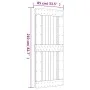 Puerta corredera con herrajes madera maciza de pino 85x210 cm de vidaXL, Puertas - Ref: Foro24-3203092, Precio: 211,94 €, Des...
