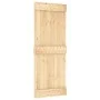 Puerta corredera con herrajes madera maciza de pino 80x210 cm de vidaXL, Puertas - Ref: Foro24-3203087, Precio: 185,21 €, Des...