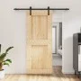 Schiebetür mit Beschlägen aus massivem Kiefernholz, 85 x 210 cm von vidaXL, Türen - Ref: Foro24-3202977, Preis: 178,63 €, Rab...