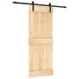 Puerta corredera con herrajes madera maciza de pino 80x210 cm de vidaXL, Puertas - Ref: Foro24-3202972, Precio: 157,46 €, Des...