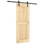 Puerta corredera con herrajes madera maciza de pino 80x210 cm de vidaXL, Puertas - Ref: Foro24-3202976, Precio: 178,70 €, Des...