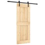 Schiebetür mit Beschlägen aus massivem Kiefernholz 80x210 cm von vidaXL, Türen - Ref: Foro24-3202976, Preis: 180,05 €, Rabatt: %