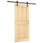 Schiebetür mit Beschlägen aus massivem Kiefernholz, 90 x 210 cm von vidaXL, Türen - Ref: Foro24-3202978, Preis: 189,56 €, Rab...