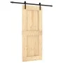 Schiebetür mit Beschlägen aus massivem Kiefernholz, 85 x 210 cm von vidaXL, Türen - Ref: Foro24-3202977, Preis: 178,63 €, Rab...