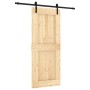 Schiebetür mit Beschlägen aus massivem Kiefernholz, 85 x 210 cm von vidaXL, Türen - Ref: Foro24-3202977, Preis: 182,44 €, Rab...