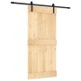 Puerta corredera con herrajes madera maciza de pino 95x210 cm de vidaXL, Puertas - Ref: Foro24-3202990, Precio: 173,61 €, Des...