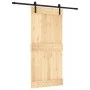 Puerta corredera con herrajes madera maciza de pino 95x210 cm by vidaXL, Doors - Ref: Foro24-3202990, Price: 172,52 €, Discou...