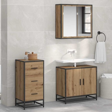 Vitrina Roble artisan 35.5 x 35 x 76 cm Madera contrachapada