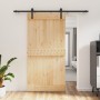 Puerta corredera con herrajes madera maciza de pino 100x210 cm de vidaXL, Puertas - Ref: Foro24-3202991, Precio: 204,80 €, De...
