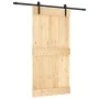 Schiebetür mit Beschlägen aus massivem Kiefernholz, 100 x 210 cm von vidaXL, Türen - Ref: Foro24-3202991, Preis: 195,90 €, Ra...