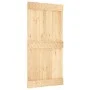 Schiebetür mit Beschlägen aus massivem Kiefernholz, 100 x 210 cm von vidaXL, Türen - Ref: Foro24-3202991, Preis: 195,90 €, Ra...