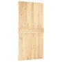 Schiebetür mit Beschlägen aus massivem Kiefernholz, 100 x 210 cm von vidaXL, Türen - Ref: Foro24-3202991, Preis: 195,90 €, Ra...