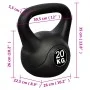Pesa kettlebell 20 kg de vidaXL, Peso libre - Ref: Foro24-90394, Precio: 75,32 €, Descuento: %