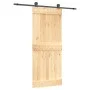 Puerta corredera con herrajes madera maciza de pino 85x210 cm de vidaXL, Puertas - Ref: Foro24-3203048, Precio: 161,22 €, Des...