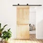 Puerta corredera con herrajes madera maciza de pino 80x210 cm by vidaXL, Doors - Ref: Foro24-3203047, Price: 168,84 €, Discou...