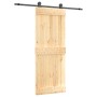 Puerta corredera con herrajes madera maciza de pino 80x210 cm von vidaXL, Türen - Ref: Foro24-3203047, Preis: 158,30 €, Rabat...