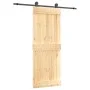 Puerta corredera con herrajes madera maciza de pino 80x210 cm by vidaXL, Doors - Ref: Foro24-3203047, Price: 168,84 €, Discou...