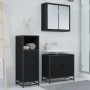 Gabinete de Baño con puerta Roble negro 35 x 37.5 x 100 cm