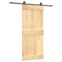 Puerta corredera con herrajes madera maciza de pino 90x210 cm de vidaXL, Puertas - Ref: Foro24-3203049, Precio: 174,92 €, Des...