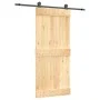 Schiebetür mit Beschlägen aus massivem Kiefernholz 90x210 cm von vidaXL, Türen - Ref: Foro24-3203049, Preis: 181,91 €, Rabatt: %