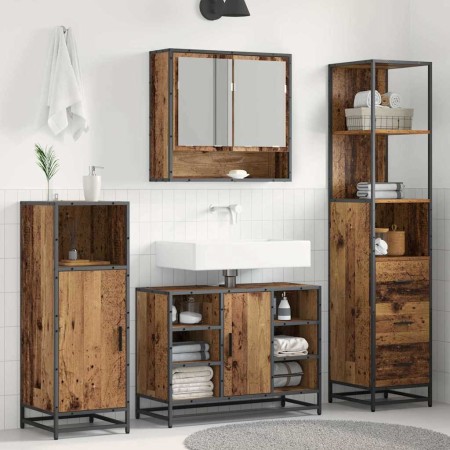 Gabinete de Baño con cajón Madera vieja 35 x 37.5 x 166 cm