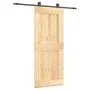 Puerta corredera con herrajes madera maciza de pino 85x210 cm de vidaXL, Puertas - Ref: Foro24-3203052, Precio: 190,14 €, Des...
