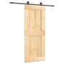 Schiebetür mit Beschlägen aus massivem Kiefernholz, 85 x 210 cm von vidaXL, Türen - Ref: Foro24-3203052, Preis: 182,60 €, Rab...