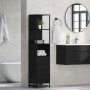 Gabinete de Baño con cajón Roble negro 35 x 37.5 x 166 cm