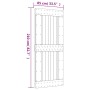Schiebetür mit Beschlägen aus massivem Kiefernholz, 85 x 210 cm von vidaXL, Türen - Ref: Foro24-3203052, Preis: 182,60 €, Rab...