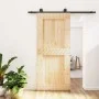 Puerta corredera con herrajes madera maciza de pino 90x210 cm de vidaXL, Puertas - Ref: Foro24-3203053, Precio: 203,09 €, Des...